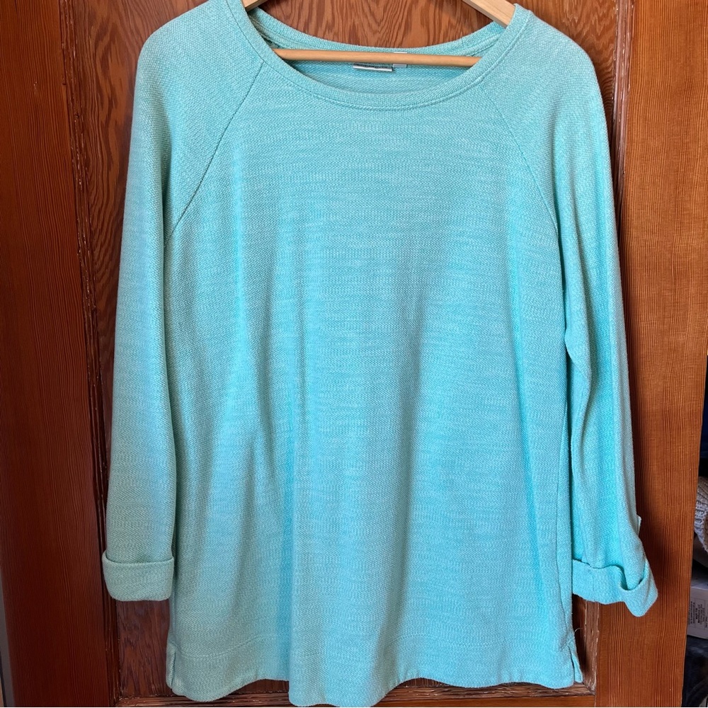 Mint Green Women's Knit Pullover Longsleeve